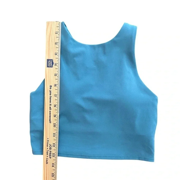 Athleta Conscious Crop Bra Size XS Skylark Blue Athletic Yoga Gym Workout - Picture 6 of 6